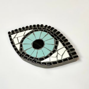Outdoor Evil Eye Mosaic Wall Art, Evil Eye Mosaic Painting, Boho Evil Eye Wall Hanging, Evil Eye Outdoor Sculpture, Good Luck Home Decor