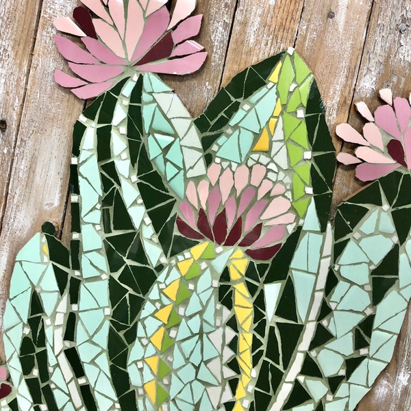 Cactus wall art / Mosaic wall art / Mosaic Home art