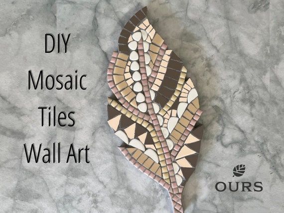 DIY Mosaic Tile Kit, Craft Kit for Adults, DIY Mosaic Tile Wall Art, DIY  Pottery Art Kit for Adults, Feather Wall Hanging, Feather Decor 