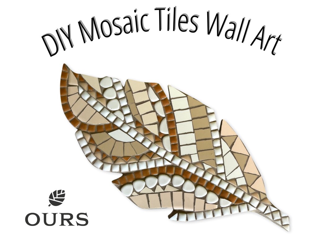 DIY Mosaic Tiles, Craft Kit for Adults, DIY Pottery Kit, Mosaic Feather Art, Art Gifts for