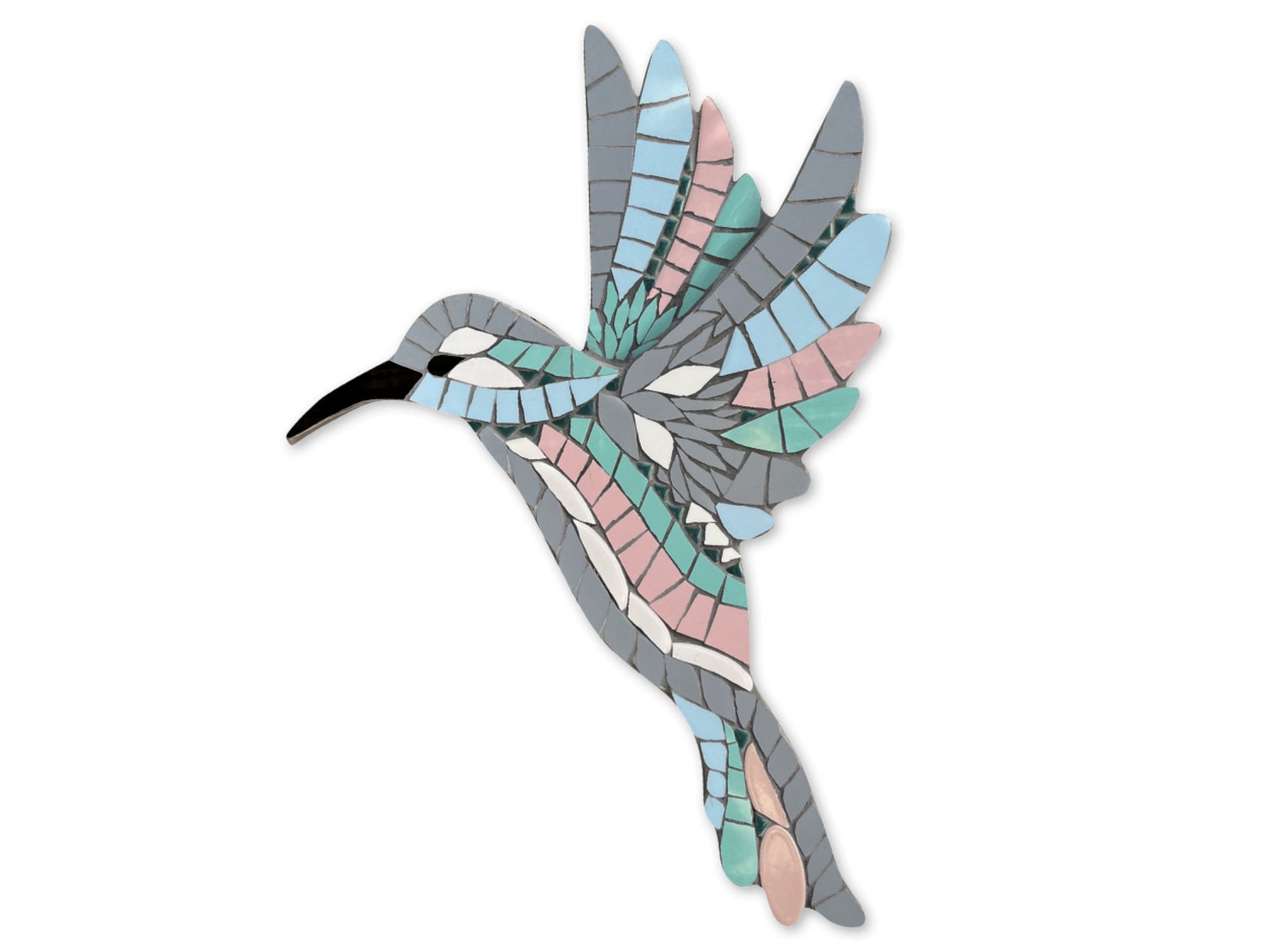 Hummingbird Tile Inlay Mosaic Hummingbird Pottery, Mosaic Tile Wall Art, Ceramic Birds for ...