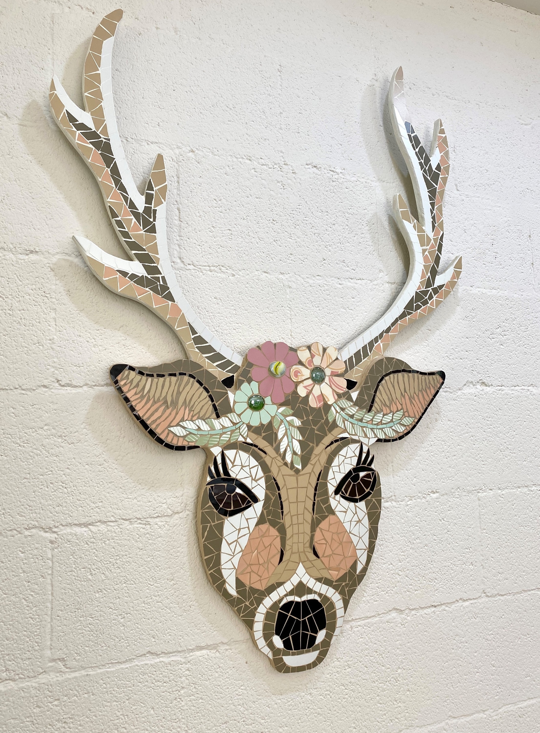 Mosaic Deer Head Wall Art Modern Mosaic Deer Wall Décor Etsy