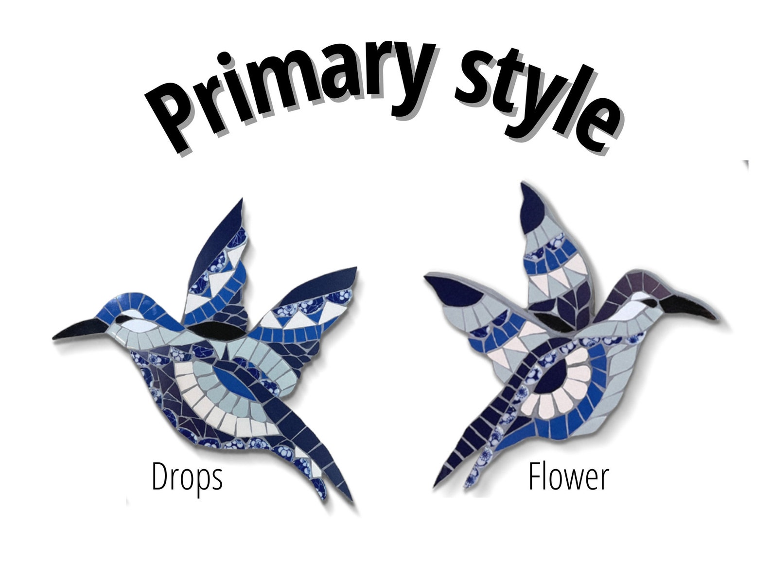 Mosaic Hummingbird Pottery, Mosaic Tile Wall Art, Ceramic Wall Birds