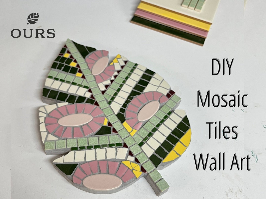 Mosaic Leaves Wall Art, Mosaic Art Kit, Hobby Kit for Adults, DIY
