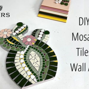 Kit di arte del mosaico fai-da-te per adulti, kit per piastrelle di cactus, substrato per mosaico, forniture per mosaico, scultura di cactus fai-da-te, kit artigianale, arte murale di piastrelle a mosaico