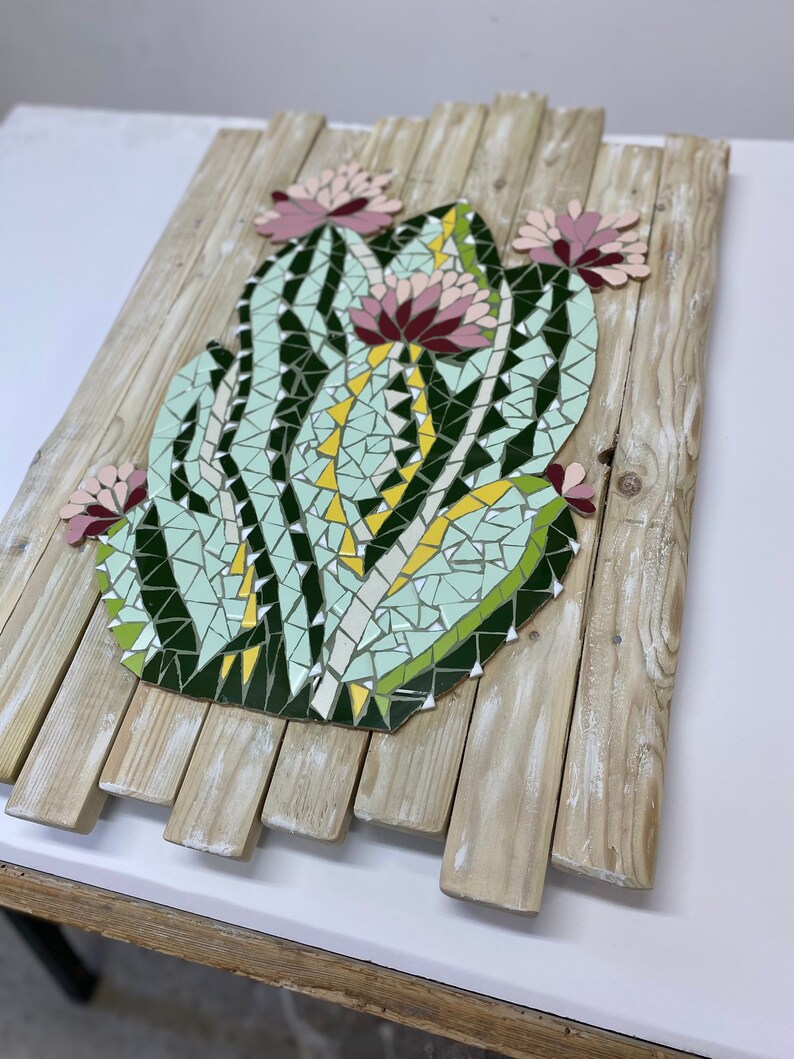 Cactus Wall Art / Mosaic Wall Art / Mosaic Home Art Etsy