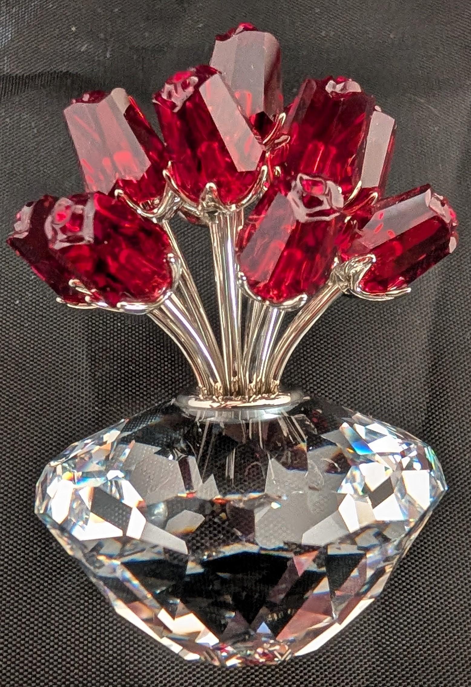 Swarovski Crystal Rose Vase - Etsy