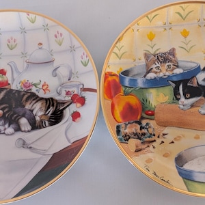 Franklin Mint Cat Plates - Etsy