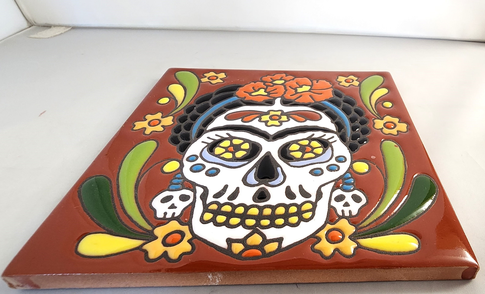 Ceramic Art Tile Dia De Los Muertos Made in Mexico 6 X 6 - Etsy