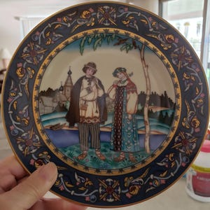 Villeroy and Boch Russian Fairy Tale Collector Plate The Snow Maiden and Lel The Shepherd Boy