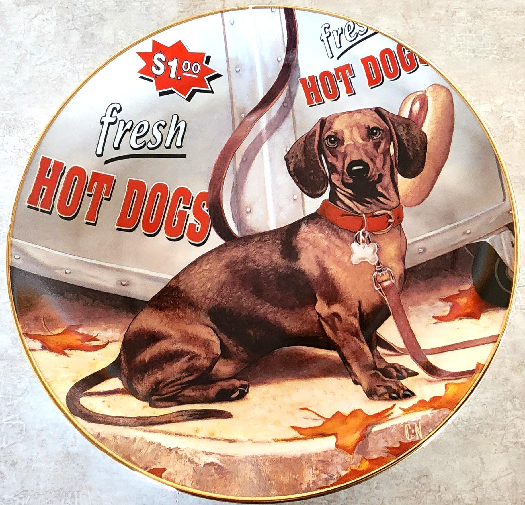 Dachshund Collector Plate Artist Christopher Nick Danbury Mint Hot Dog From 2004 Etsy