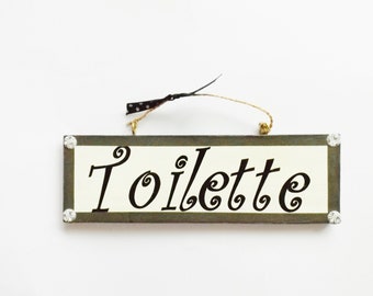 Toilette Door Sign Bathroom Toilet Wall Plaque Wash Room Home Eall Decor New Home Gift Idea For Friends Family