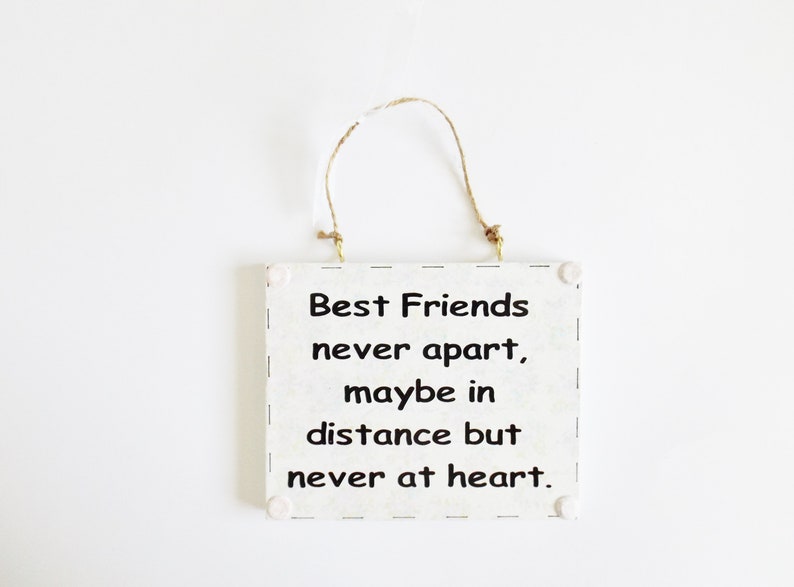 Best Friends Never Apart Quote Wall Plaque Sign Home Decor Etsy