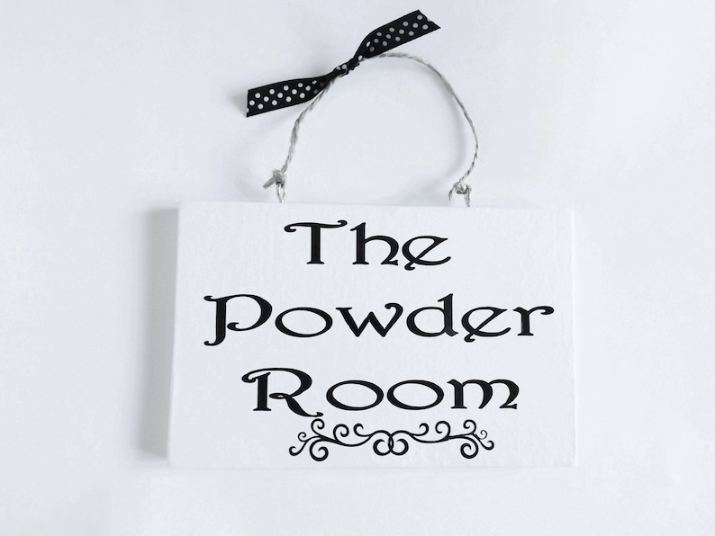Powder Room Logos Powder Dressing Room Door Sign Bathroom Toilet Phrase Sign Custom ...
