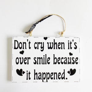 Smile Happened Quote Wall Plaque Mindfulness Meaningful Sign Home Wall Decor Thoughtful Friends Family Farewell Leaving Gift Idea