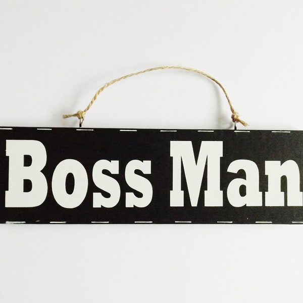 Boss Man Door Sign Wall Plaque Boss Home Office Wall Decor Gift Idea For Him Husband Dad Friends Family