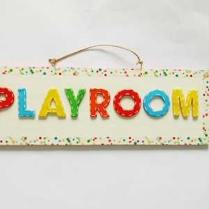 Colourful Name Plaque Bedroom Playroom Door Sign Bright Colours Decorative Wall Plaque Home Decor Personalised Gift Idea For Kids