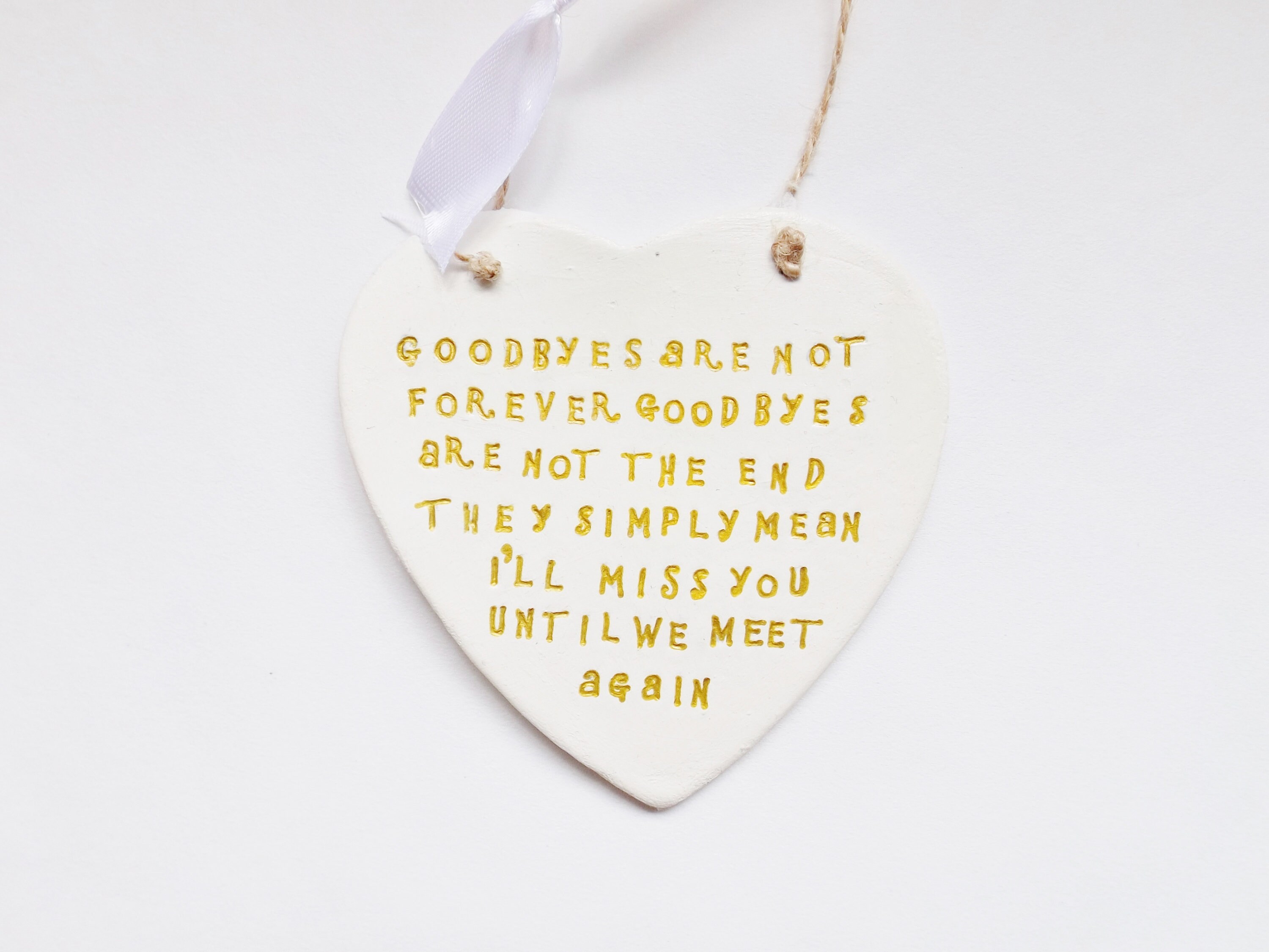 Goodbye Farewell Quote Hanging Ornament Wall Plaque Friends Family