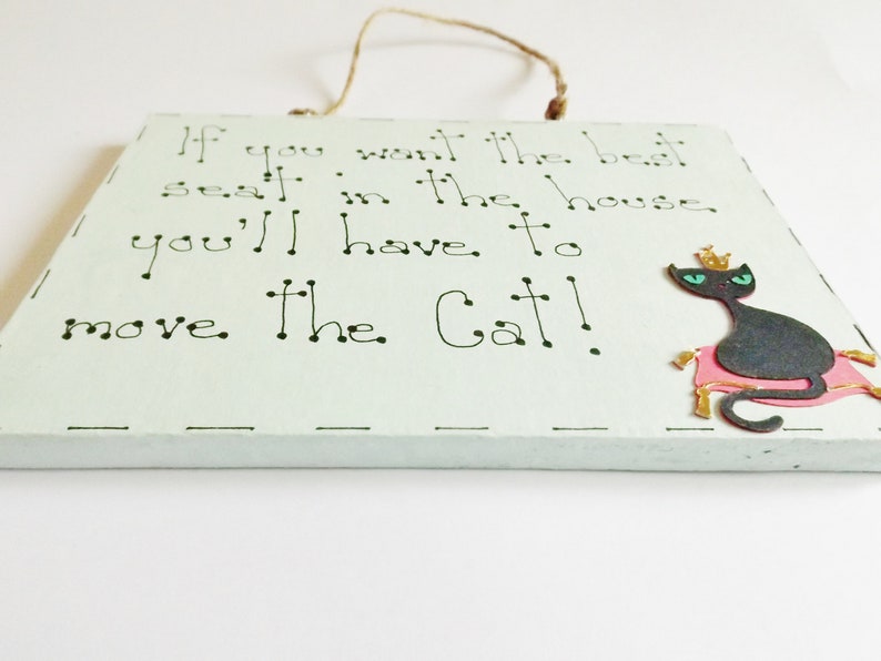 Pet Cats Funny Quote Wall Plaque Hanging Sign Home Decor Gift Etsy