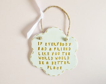 Special Friendship Thoughtful Quote Ornament Sentimental Wall Plaque Sign Home Wall Decor Meaningful Thinking Of You Gift For Friends