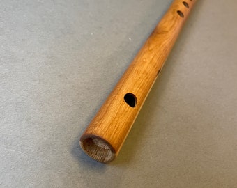 Hand crafted wooden flute of black cherry