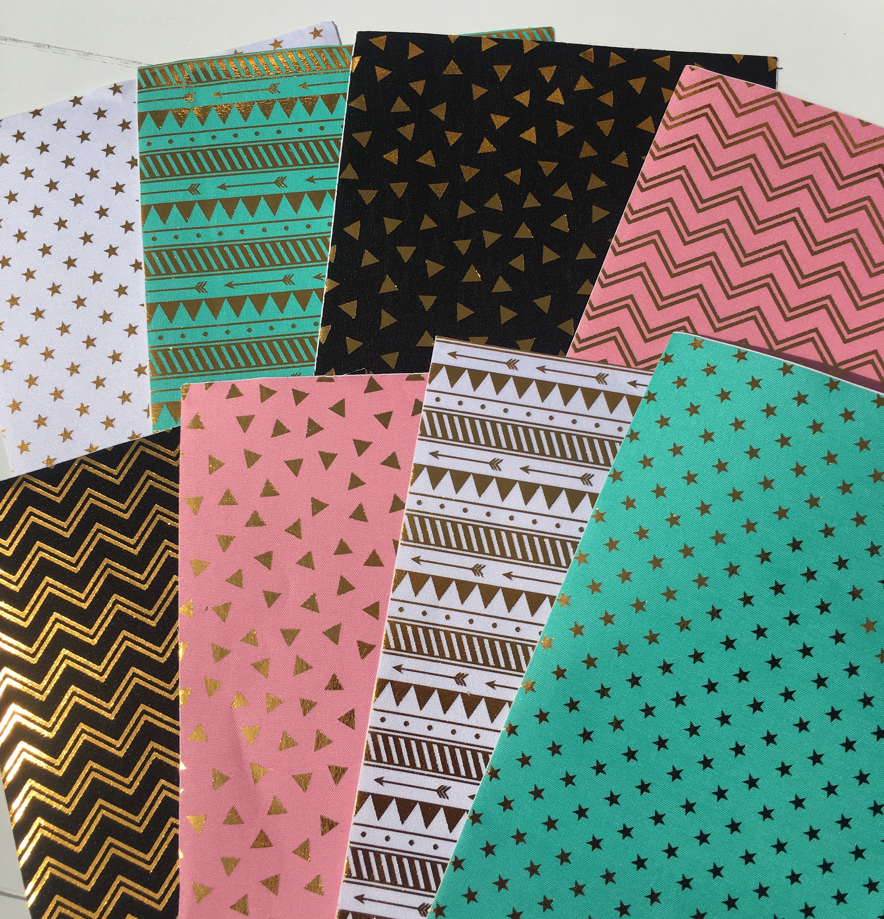 Set of 8 self adhesive fabric sticker sheets A5 ST09 | Etsy
