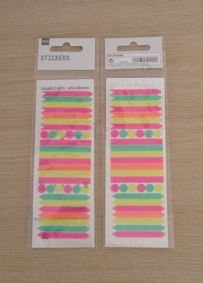 2 sheets of Highlight stickers ST05 | Etsy