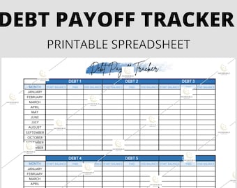 Printable Debt Payoff Tracker | Debt repayment, financial organizer, debt snowball, debt payment, financial planner, debt tracker printable