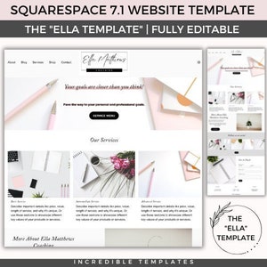 Squarespace Template, Website Template, Squarespace Website Template, Squarespace 8.1, Blog, Squarespace Template 71, Website erstellen