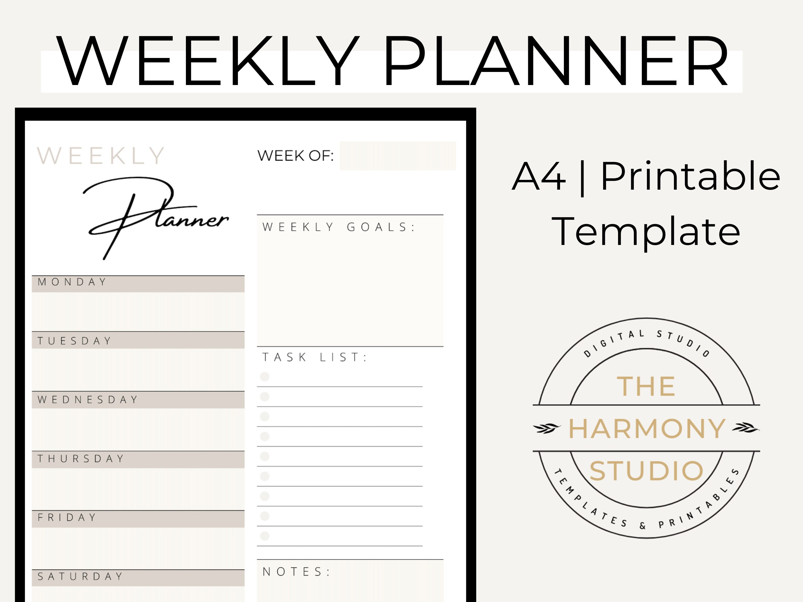 weekly-planner-printable-to-do-list-weekly-schedule-weekly-etsy