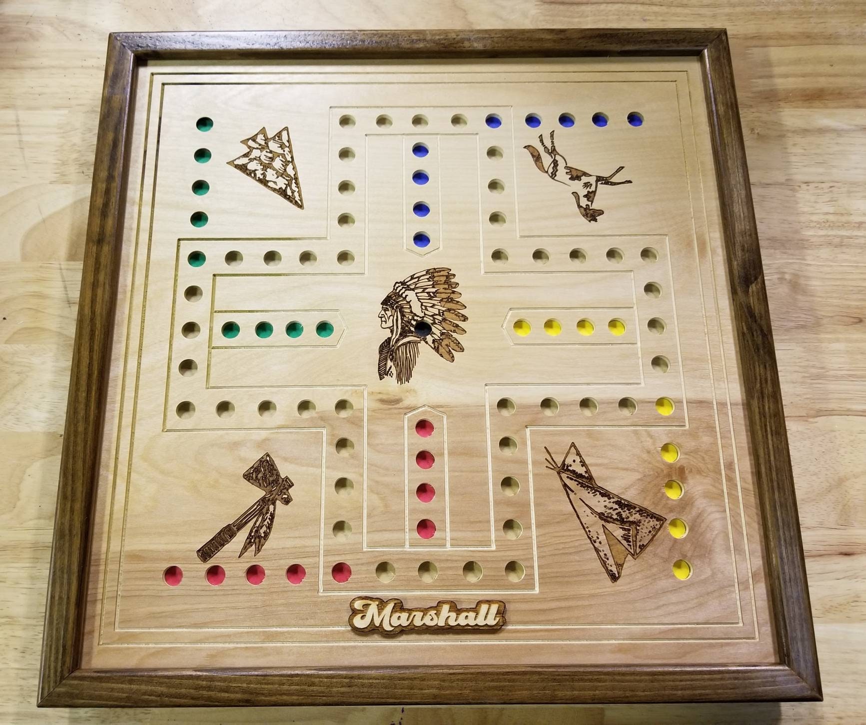 Wahoo Handcrafted Wooden Game With Laser Engraved Images in - Etsy Canada