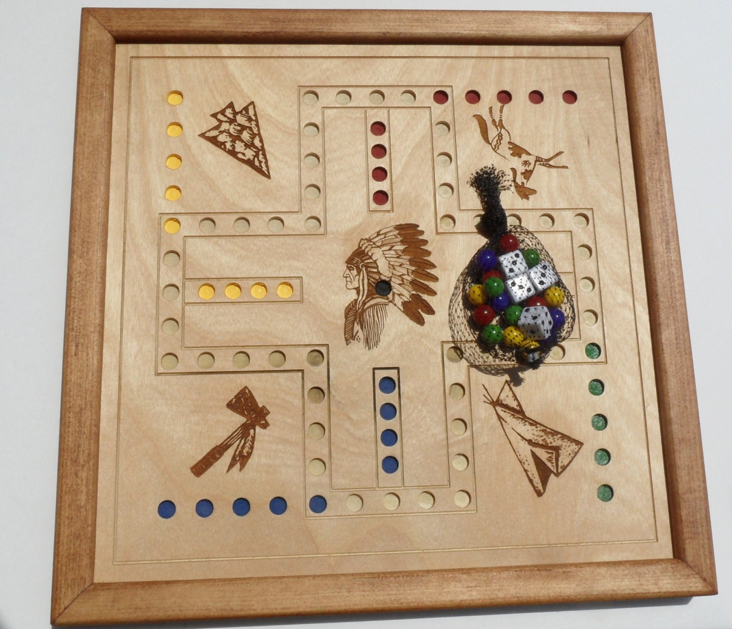 Wahoo Handcrafted Wooden Game With Laser Engraved Images in - Etsy
