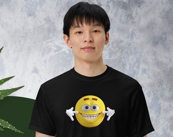 Smiley Face Graphic T-Shirt, Ring-Spun Cotton Tee
