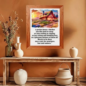 Esa casa era una casa perfecta - Arte mural imprimible con cita de Tolkien - Descarga digital
