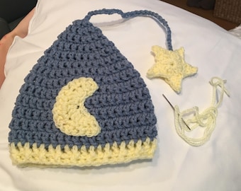 Moon and Stars night cap