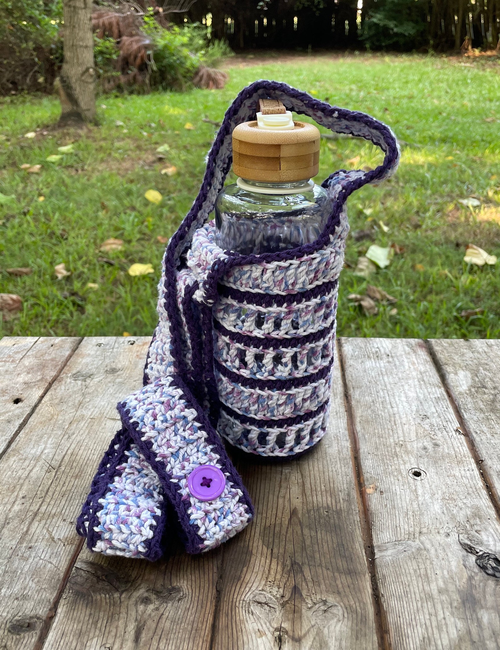 water bottle crossbody in signature canvas