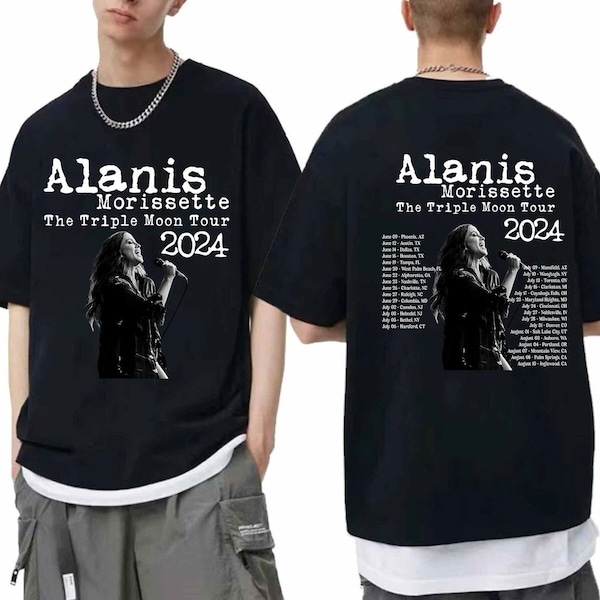Alanis Morissette The Triple Moon Tour 2024 Chemise, Alanis Morissette 2024 Concert, The Triple Moon Tour Merch, Alanis Morissette Fan Gift