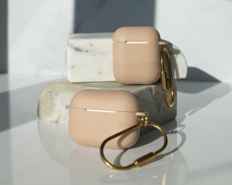 Etui Rose Airpod, smukłe etui ochronne Airpod ze złotym haczykiem na klucze, etui Airpod Pro, etui Airpod 1+2 generacji