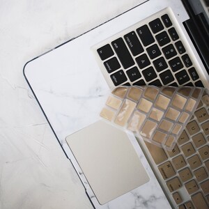 Gold and Logo White Marble MacBook Case, MacBook Case, MacBook Pro Case, MacBook Air Case, Laptop Cover, Laptop Cover image 5