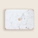 Gold and Logo White Marble Macbook Case, Hard Marble Case, White Marble Mac, Air 13, Pro 13 15 16, 13 Touchbar, Pro, Retina 