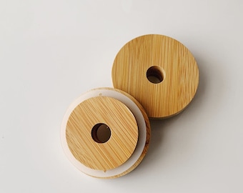 Bamboo Wood Lid, Tumbler Lid, Can Glass Storage Lid, Mug Lid, Container Drink Lid