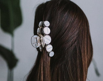 Clips de garra nacarados, clips de garra de acrílico para el cabello, accesorios para el cabello, relleno de medias para ella