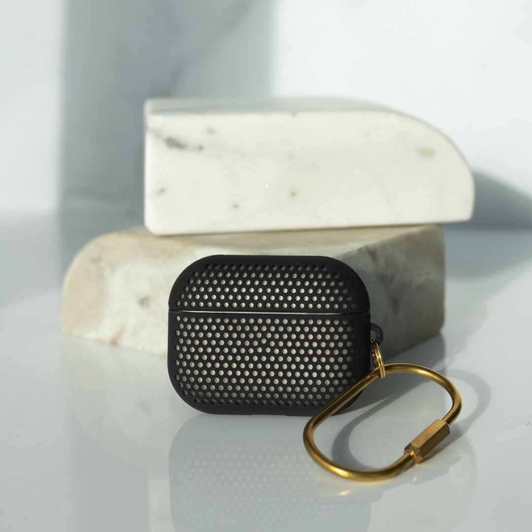 Mesh Matte Black AirPod Pro Case, Slim Protective AirPod Case With