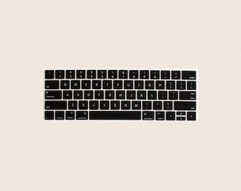 Black Silicone Keyboard Cover, Macbook Pro 13, Macbook Air Keyboard Cover, Macbook Pro 15, Case Tech Accessory, College Care Package