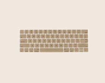 Gold Silicone Keyboard Cover, Tech Accessory, Macbook Pro Keyboard Sticker, Coque Macbook Air Keyboard Skin, Keyboard Decal