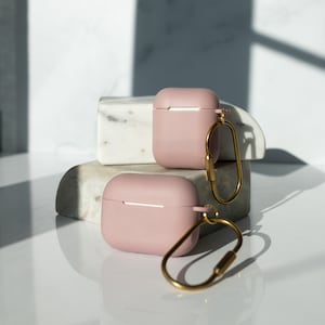 Matte Pink Airpod Case, Slim Protective Airpod Case with Keychain, Pink Gifts, Airpod Pro Case, Airpod 1+2 Generation Case
