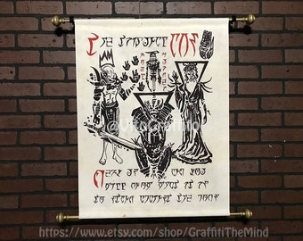 The Tribunal Gods Of Morrowind Canvas Wall Scroll