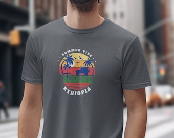 Ethiopia, Ethiopian unisex t-shirt, 'Sodere, Summer Vibe Ethiopia',Habesha gift for her him, unique design,Ethiopian inspired, unisex tee