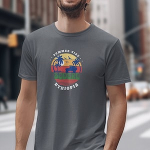 Ethiopia, Ethiopian unisex t-shirt, &#39;Sodere, Summer Vibe Ethiopia&#39;,Habesha gift for her him, unique design,Ethiopian inspired, unisex tee