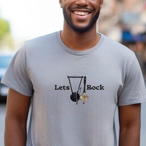 Ethiopian t-shirt,&#39;Lets Rock&#39; featuring Krar and Masinko, Ethiopian dress,Habesha gift for him her, graphic tee, ,unisex Jersey Tee